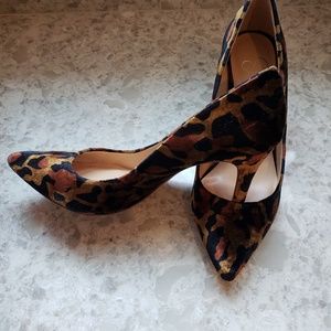Velvet Leopard Pumps